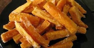 32. Patate dolci fritte con prugna in polvere