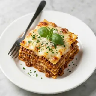 Lasaña casera de carne