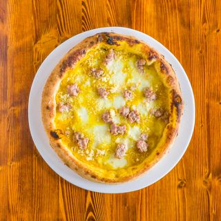 Pizza Crema di zucca e salsiccia