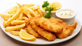 Filete de Peixe com Batatas Fritas