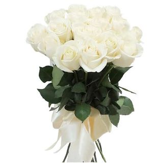 Букет з 15 білих троянд 