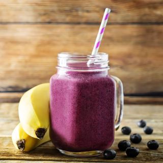 Smoothie arándanos y plátano