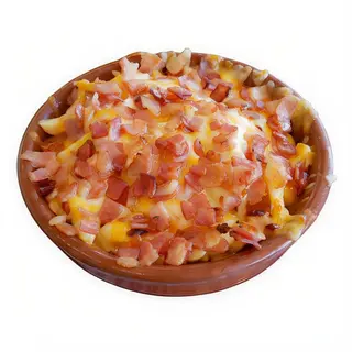 Patatas Bravas Con Cheddar Y Bacon