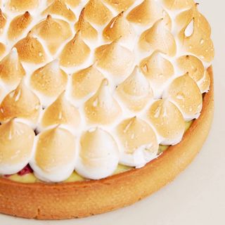 Tarta pequeña Limón, Albahaca y Frambuesa 