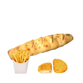 Baguette Farcie Cordon Bleu + Frites
