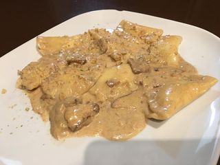 Agnolotti  glutenFree e Burrata senza lattosio con Tartufo e Funghi Porcini