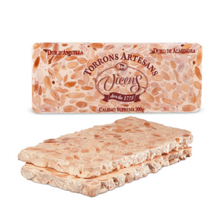Turrón Duro de Almendra Formato Tradicional Vicens Tabla 300 Gr.
