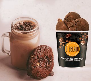 Milkshake Chococrazy (Gelado Chocolate Amargo e Nougat Avelã)