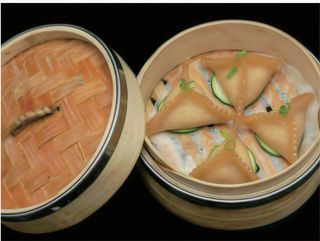 1 Dimsum di pollo sfoglia con salsa di soia 4 pezzi