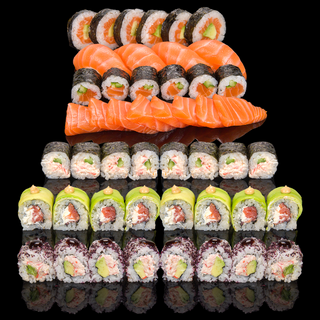 Комбо Сет сьомга (26 бр-525 гр) + Сет макс краб (24 бр-545 гр)