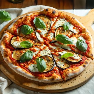 Пица с пържен патладжан (40см)