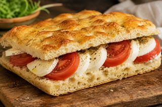 08.Focaccia con pomodoro e mozzarella