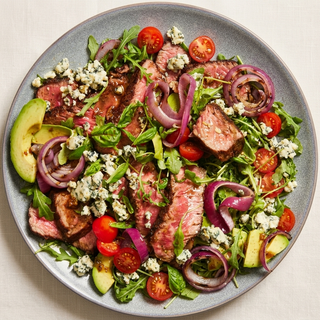 Grilled Beef Salad With Red Wine Dressing