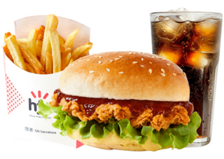 Mini HFC Spicy Piri Piri Burger+1 Comp.+1 Beb.