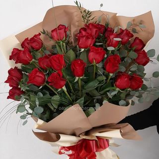 Mazzo di 24 rose rosse 