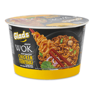 Локшина швидкого приготування Glads Wok Chicken teriyaki з соусом (95г)