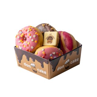 Vaschetta mini donuts assortiti 4 pz 
