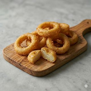 Anelli di cipolla pastellati