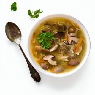 Юшка з білими грибами та шампіньйонами