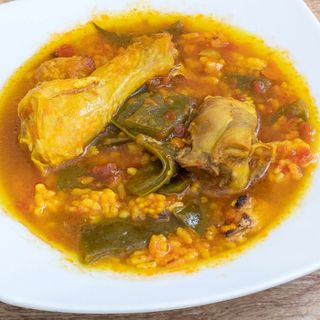 Arroz caldoso con pollo