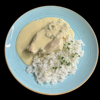 PUI CU GORGONZOLA SI OREZ BASMATI (400GR)