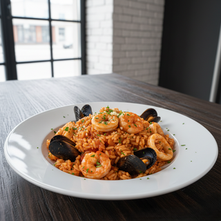 Orez cu fructe de  mare