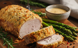 Muschiulet de porc in crusta de parmezan