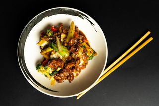 Stir fry svinjetina + pirinač