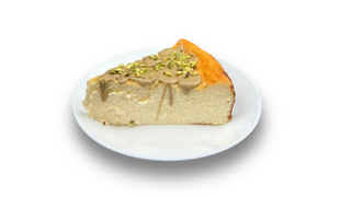 San Sebastian sernik z pistacjowym kremem