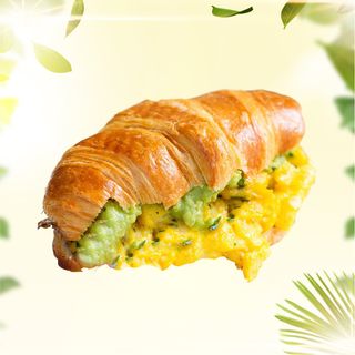 Croissant scrambled eggs
