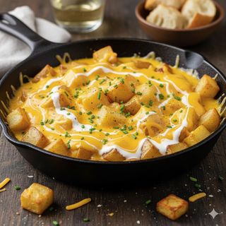 Картофи соте с кашкавал и сметана (450г)