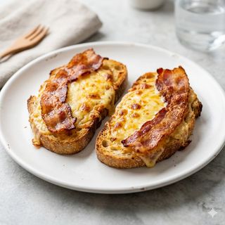 2 Rebanadas De Bacon Y Queso