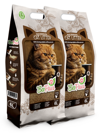 2бр. Котешка тоалетна от кафе Eco Paws неутрализира 99.5% миризмите