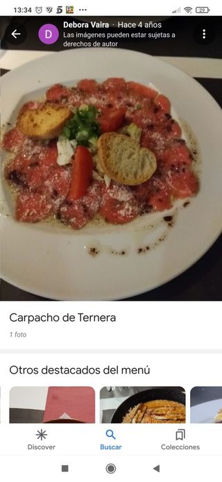 Carpaccio De Ternera Con Parmesano