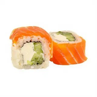 Roll Salmón Con Queso Crema Y Cebolla Crispy (8 Pzs.)