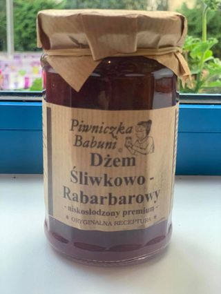 Piwniczka Babuni Dżem Śliwkowo-rabarbarowy 290g