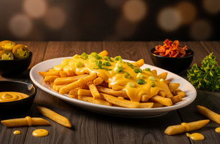 Frytki z serem cheddar