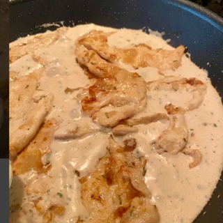 Bife Porco com Cogumelos e Natas