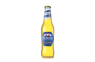 Birra Peroni Nastro Azzurro stile Capri