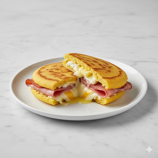 Arepa De Jamón, Queso Y Mantequilla (1 Ud.)