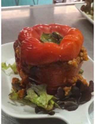 Pimiento relleno de Carne