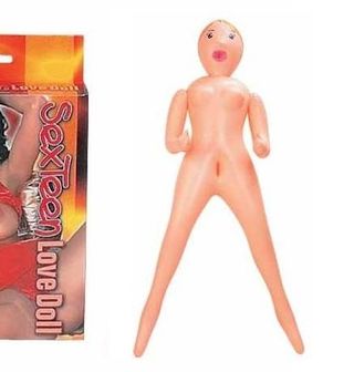 Muñeca Inchable Cara Pintada Rubia