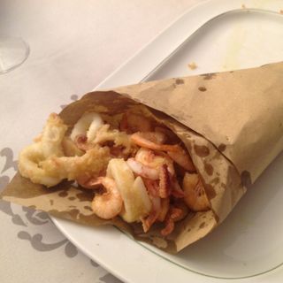 Frittura calamari e gamberi