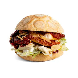 Panino con polpo alla griglia