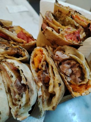 Piadina con filetti di sgombro