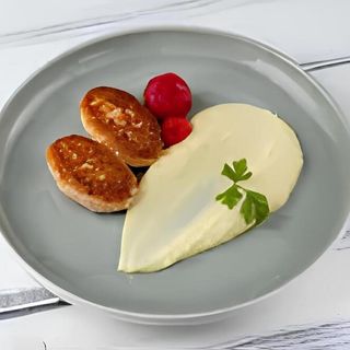 Котлети з лосося та судака з картопялним пюре (130/150/100г)