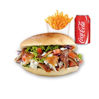 Menú Doner Kebab Doble con Queso