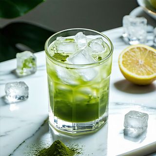 Matcha Tonic on Ice