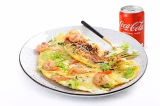 Omelete de Camarão Menu