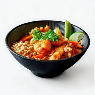 Phad Thai De Pollo Y Gambas